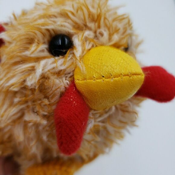 Vtg Anico Plush Stuffed Animal Turkey PAIR Colorful Soft Small 5” Thanksgiving - Picture 14 of 16